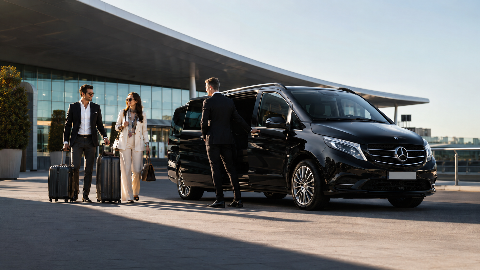 Mercedes Classe V avec chauffeur privé à l'aéroport de Paris